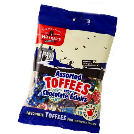 Walkers NonSuch Assorted Toffees & Eclairs Bag 150g (Case of 12)