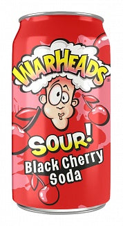 Warheads Sour Black Cherry Soda Can 330ml (Case of 12)
