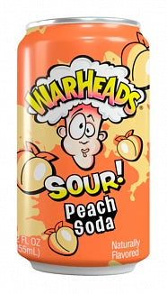 Warheads Sour Peach Soda Can 330ml (Case of 12)