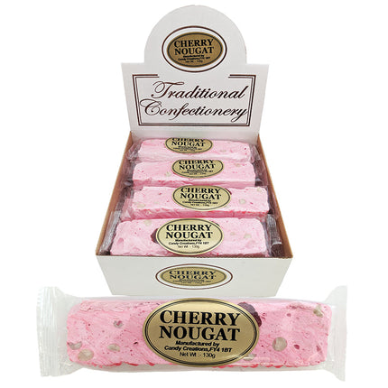 Candy Creations Nougat Bar Cherry 130g (Case of 16)