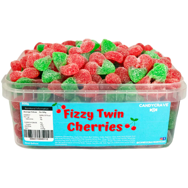 Candycrave Fizzy Twin Cherries 600g