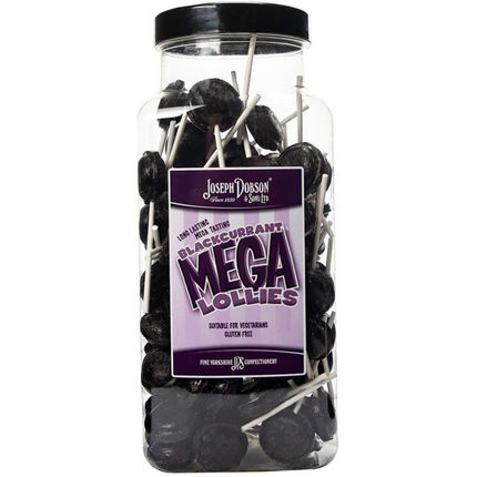 Dobsons Blackcurrant Mega Lollies Jar (90 Lollys)