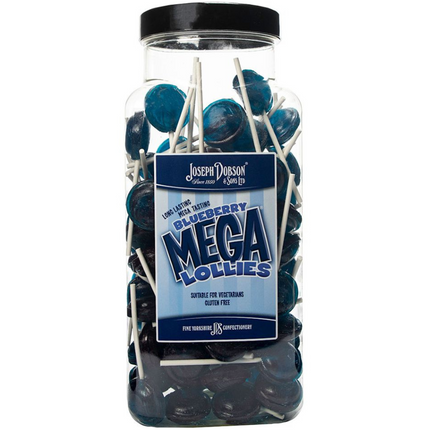 Dobsons Blueberry Mega Lollies Jar (90 Lollys)