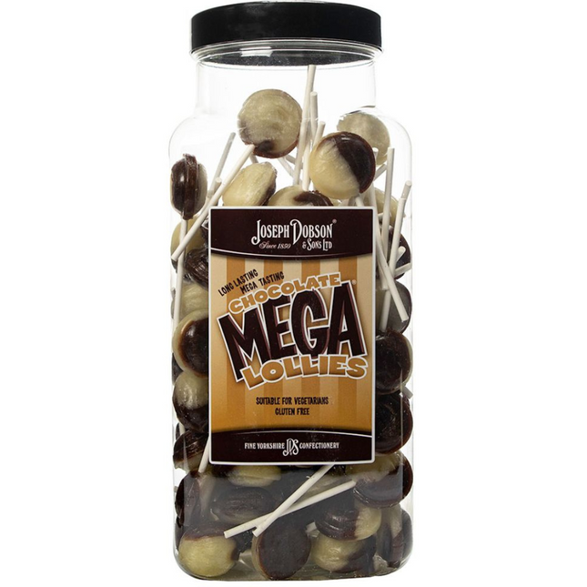 Dobsons Chocolate Mega Lollies Jar (90 Lollys)