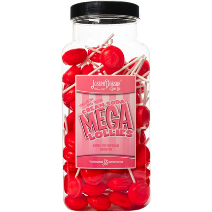 Dobsons Cream Soda Mega Lollies Jar (90 Lollys)