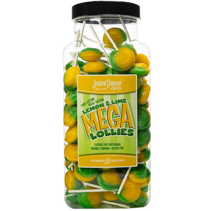 Dobsons Lemon & Lime Mega Lollies Jar (90 Lollys)