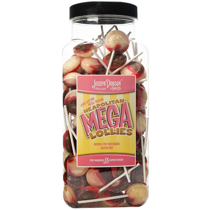 Dobsons Neapolitan Ice Cream Mega Lollies Jar (90 Lollys)