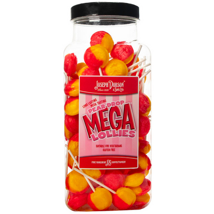 Dobsons Pear Drop Mega Lollies Jar (90 Lollys)
