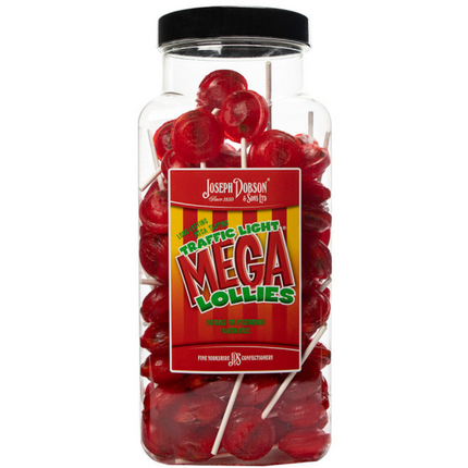 Dobsons Traffic Light Mega Lollies Jar (90 Lollys)